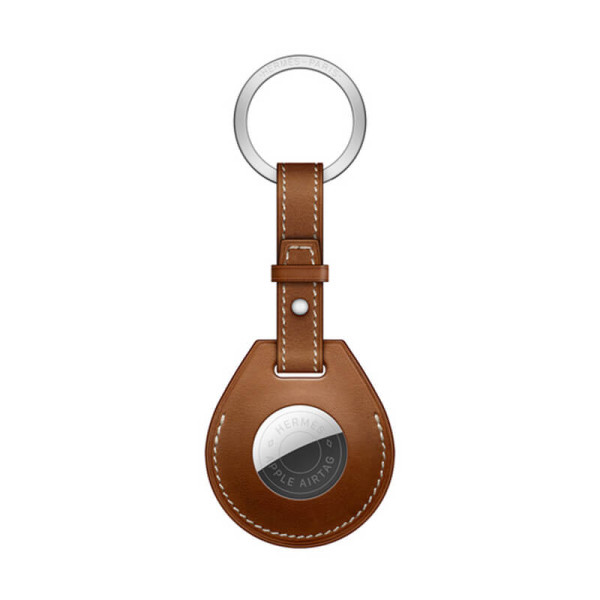 Брелок з кільцем Apple Hermès Key Ring Fauve (MX872) з AirTag