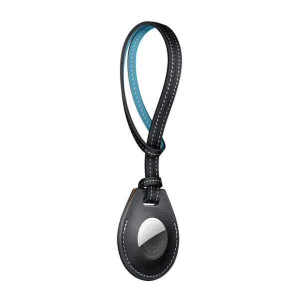 Чохол-петля Apple Hermès Bag Charm Bleu Indigo (MX862) з AirTag
