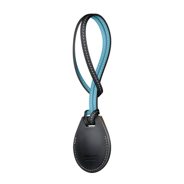 Чохол-петля Apple Hermès Bag Charm Bleu Indigo (MX862) з AirTag