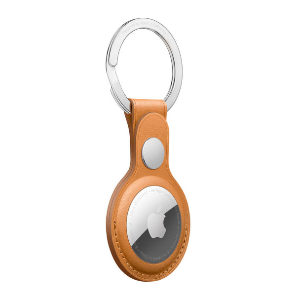 Шкіряний брелок з кільцем Apple Leather Key Ring Golden Brown (MMFA3) для AirTag
