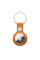 Шкіряний брелок з кільцем Apple Leather Key Ring Golden Brown (MMFA3) для AirTag