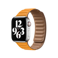 Шкіряний ремінець Apple Leather Link California Poppy для Apple Watch 38mm | 40mm | 41mm (S | M) Series SE | 6 | 5 | 4 (MY9D2)