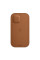 Шкіряний чохол-гаманець Apple Leather Sleeve with MagSafe Saddle Brown (MHMP3) для iPhone 12 mini