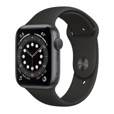 Смарт-годинник Apple Watch Series 6 GPS, 44mm Space Gray Aluminum Case with Black Sport Band (M00H3)