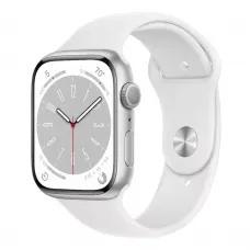 Смарт-годинник Apple Watch Series 8 GPS, 45mm Silver Aluminum Case with White Sport Band (MP6N3)